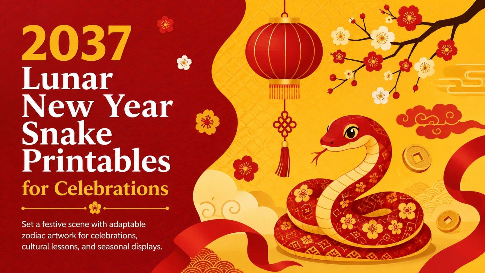2037 Lunar New Year Snake Printables for Celebrations preview
