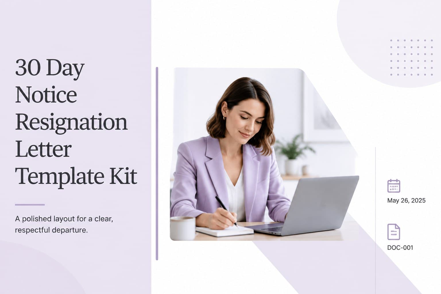30 Day Notice Resignation Letter Template Kit preview