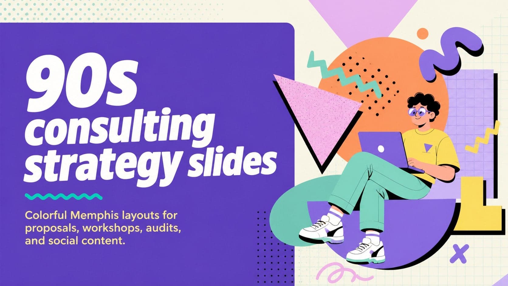90s consulting strategy slides preview