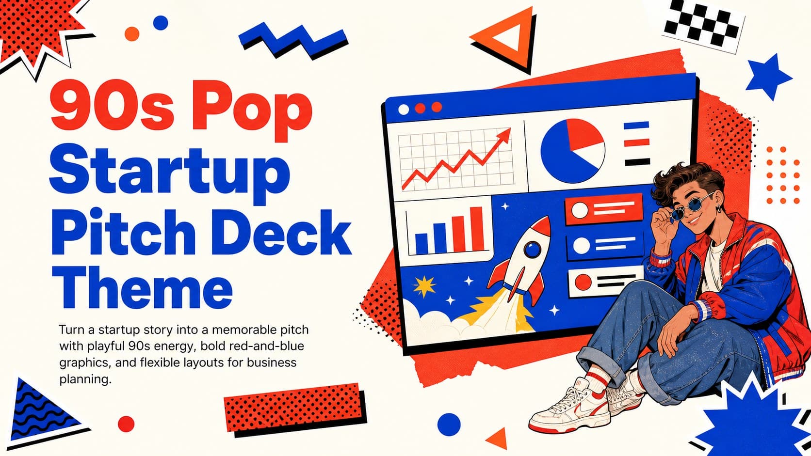 90s Pop Startup Pitch Deck Theme preview