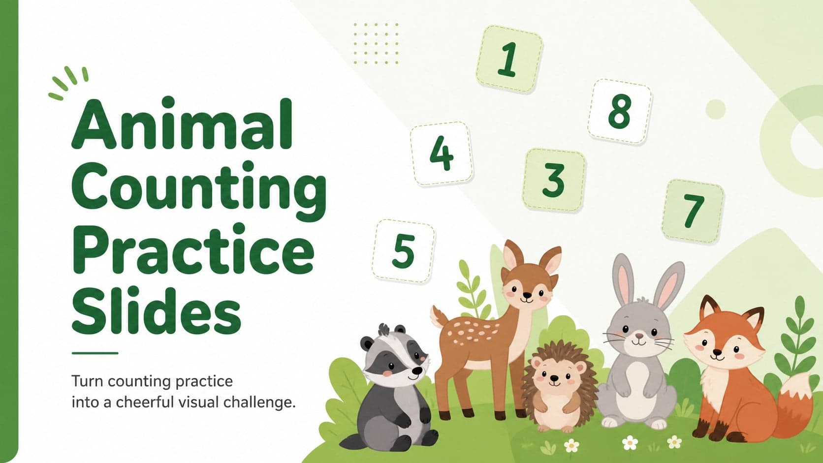 Animal Counting Practice Slides preview