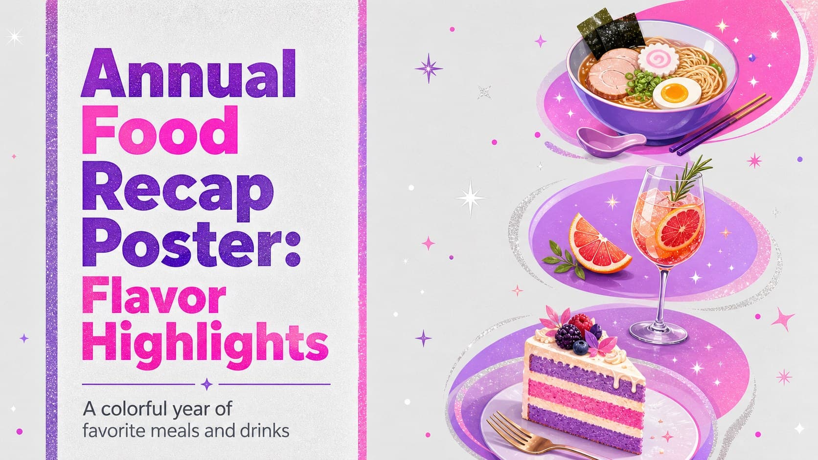 Annual Food Recap Poster: Flavor Highlights preview
