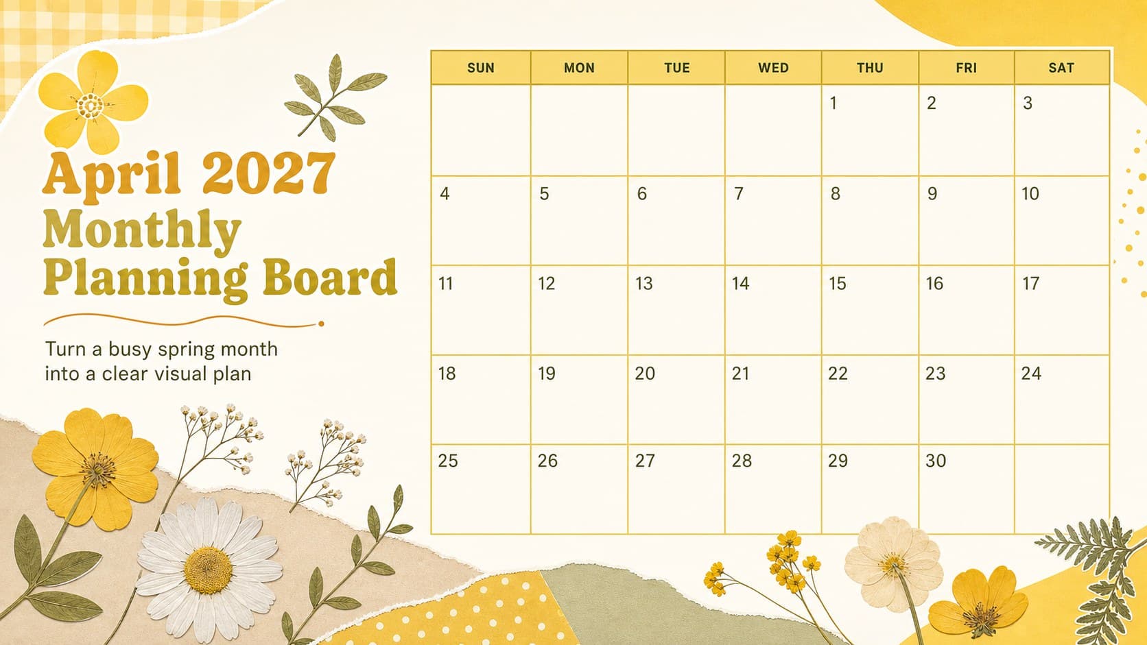 April 2027 Monthly Planning Board preview
