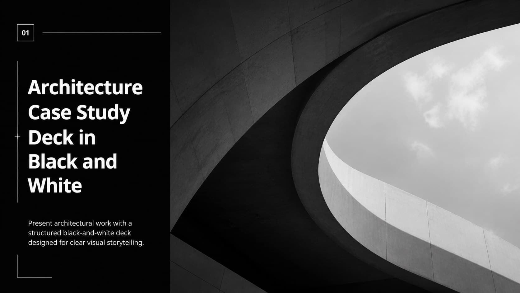Architecture Case Study Deck in Black and White preview