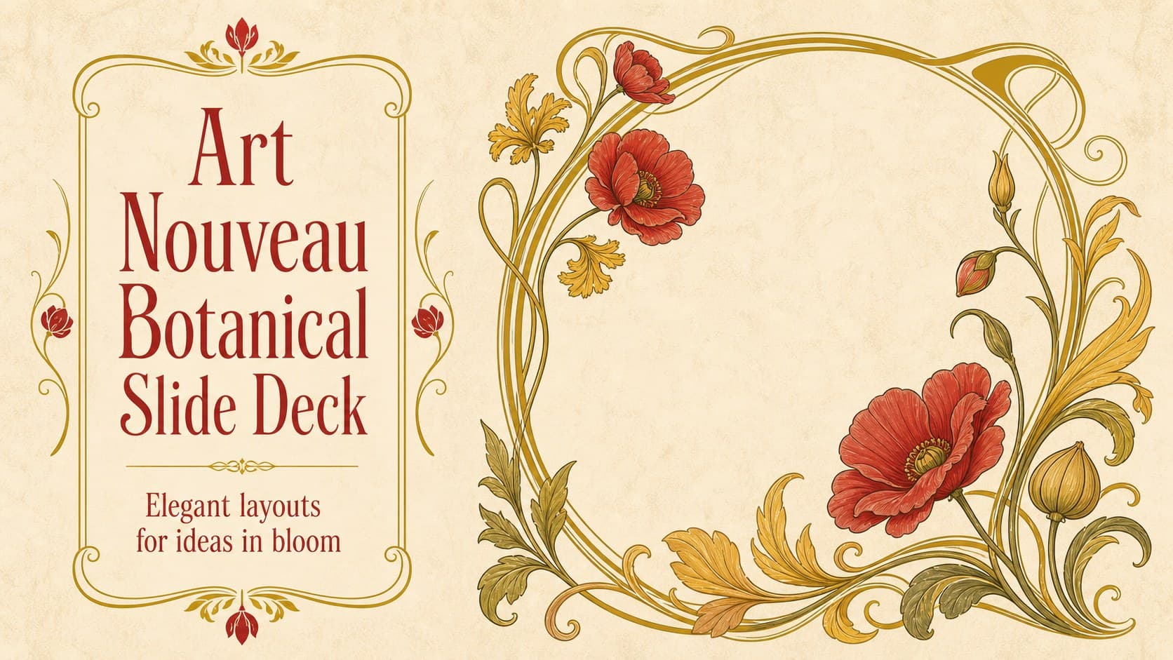 Art Nouveau Botanical Slide Deck preview