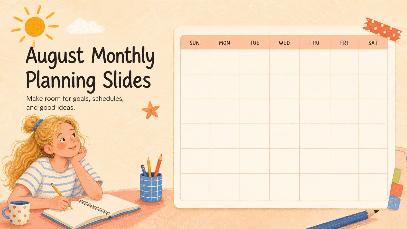 August Monthly Planning Slides preview