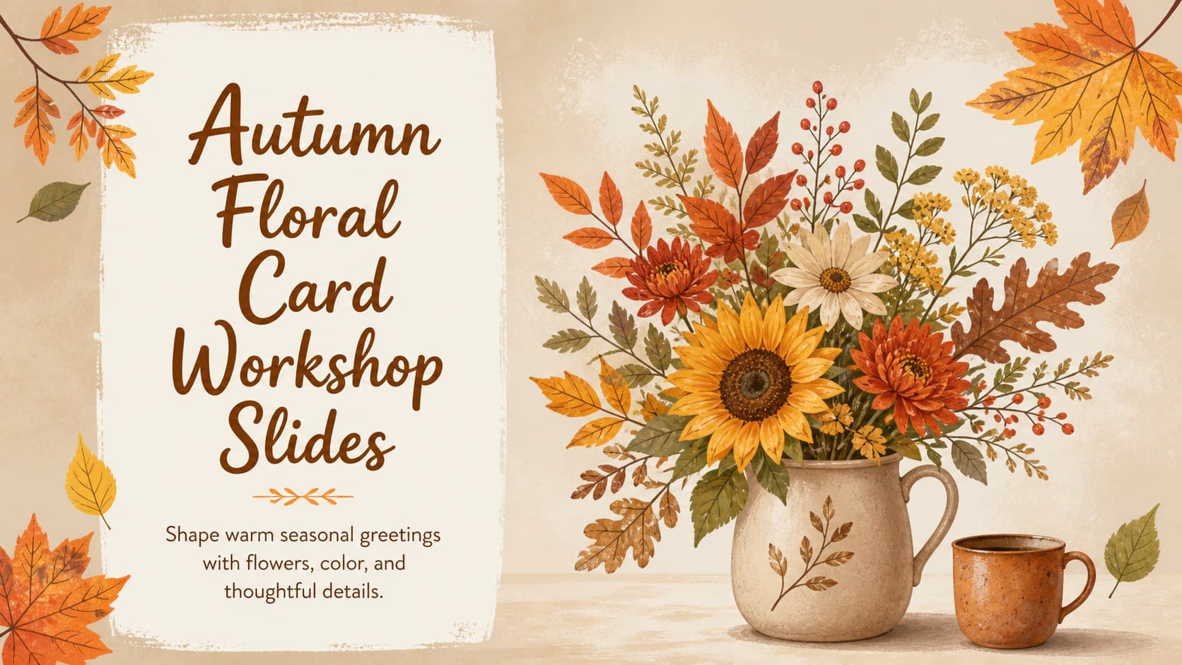 Autumn Floral Card Workshop Slides preview