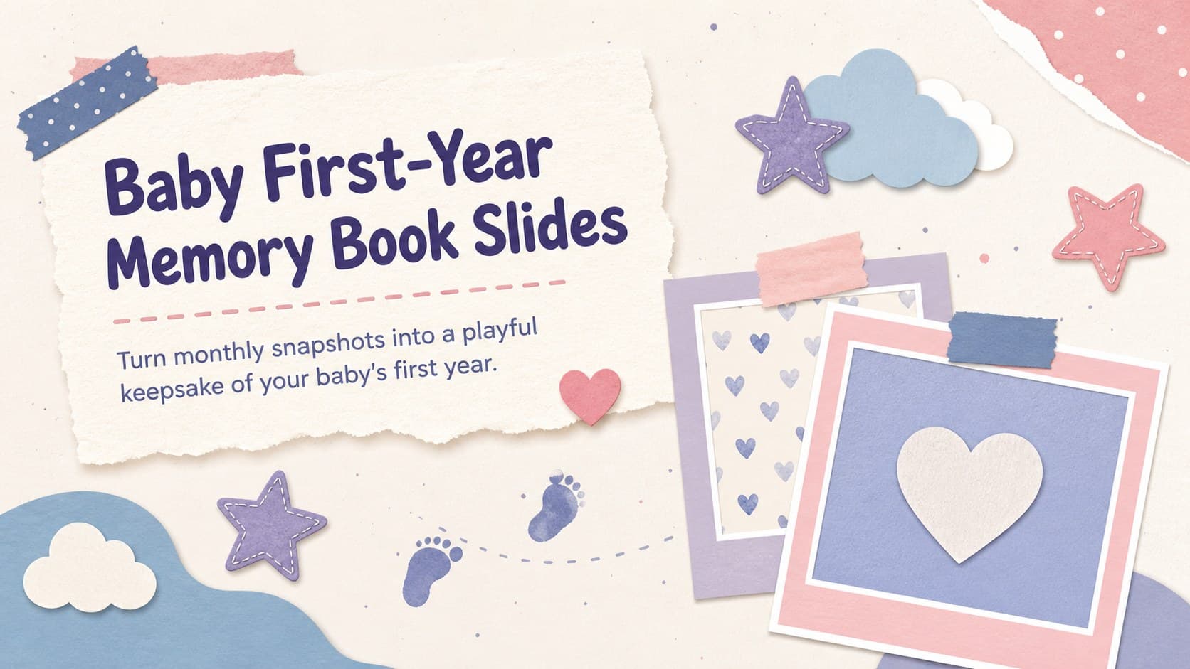 Baby First-Year Memory Book Slides preview