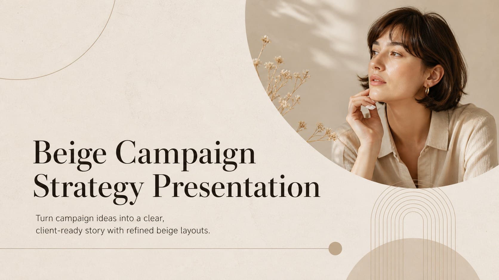 Beige Campaign Strategy Presentation preview