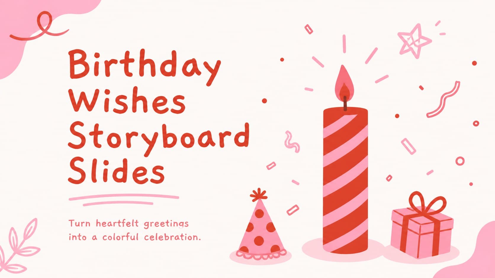 Birthday Wishes Storyboard Slides preview