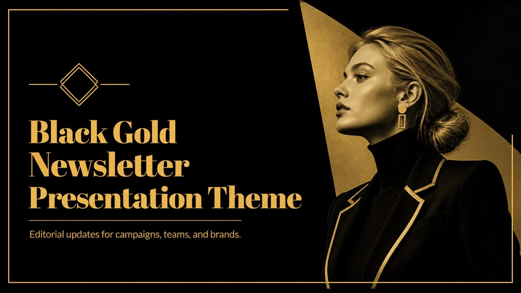 Black Gold Newsletter Presentation Theme preview