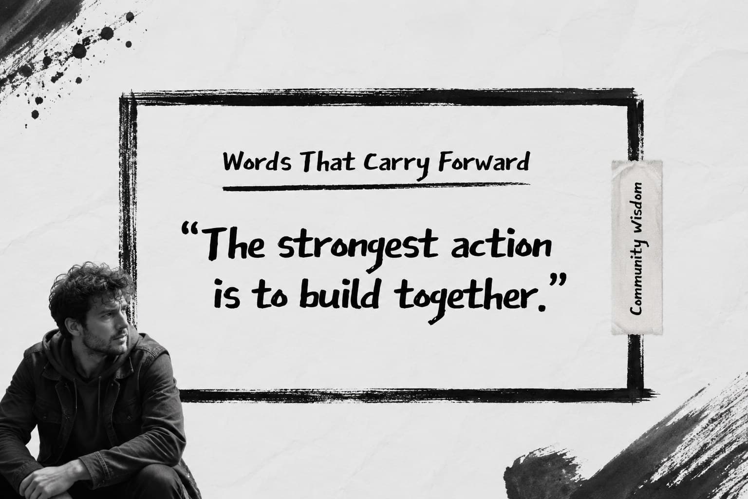 Quote slide featuring an inspiring statement for a black history month school assembly presentation.
