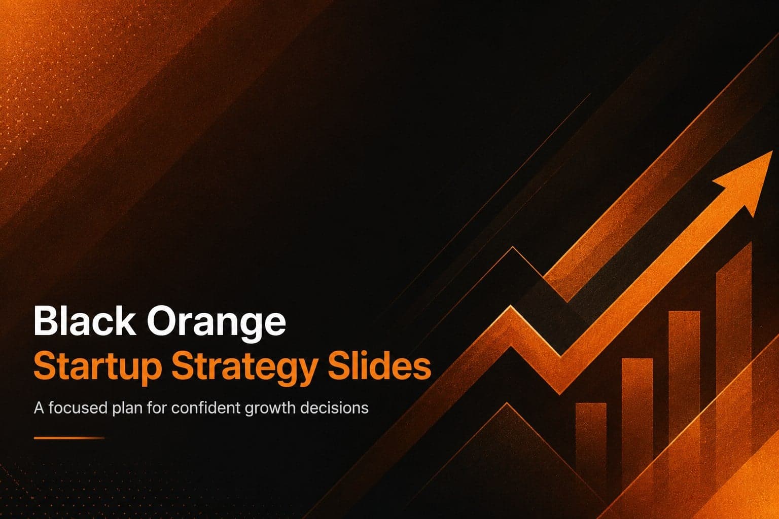 Black Orange Startup Strategy Slides preview