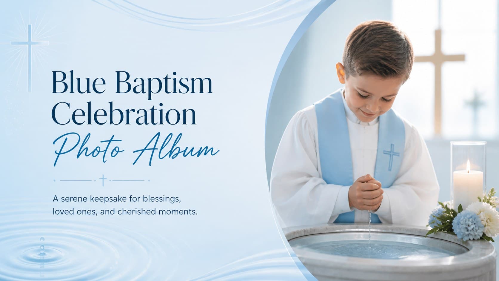 Blue Baptism Celebration Photo Album preview