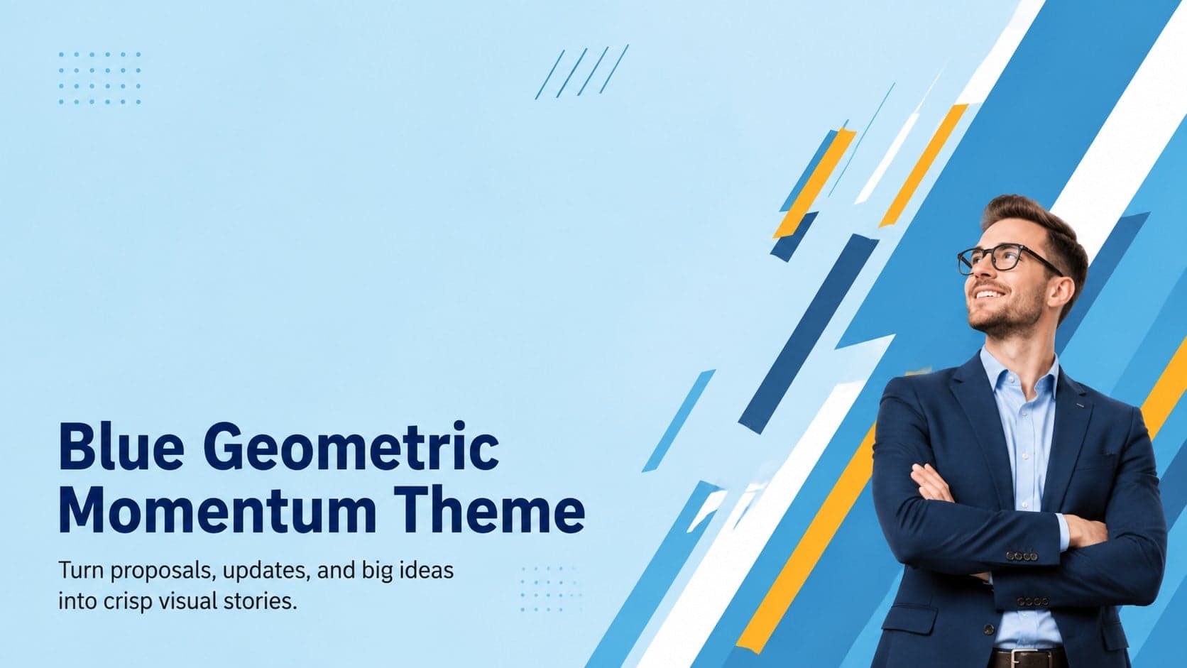 Blue Geometric Momentum Theme preview