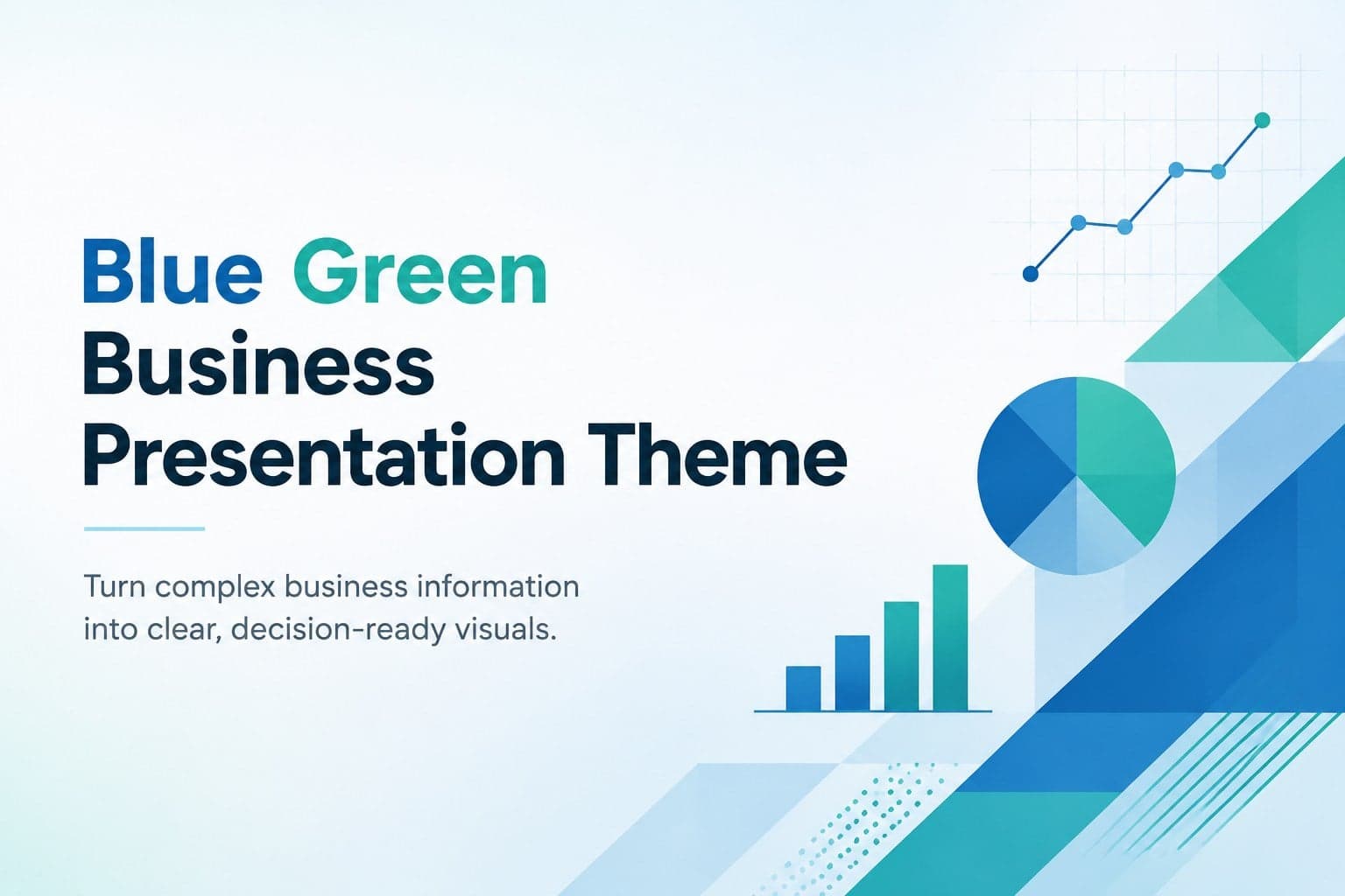Blue Green Business Presentation Theme preview