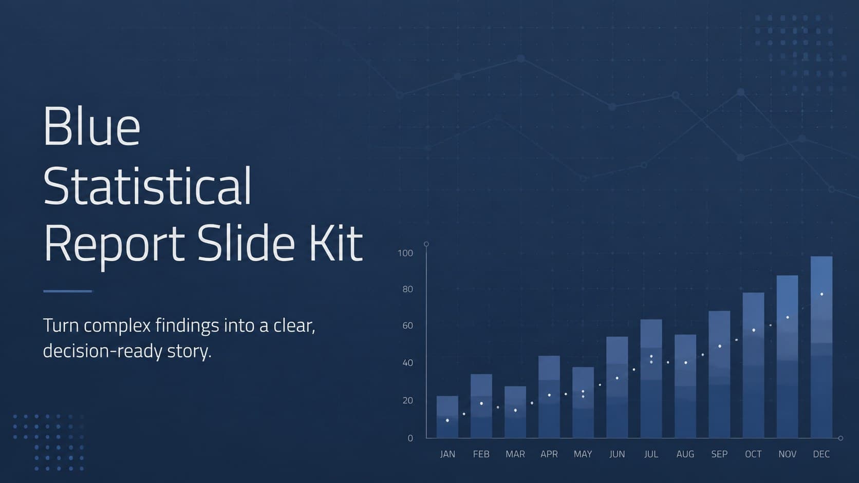 Blue Statistical Report Slide Kit preview