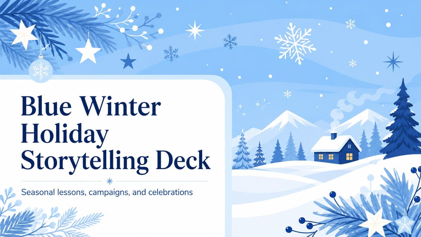 Blue Winter Holiday Storytelling Deck preview