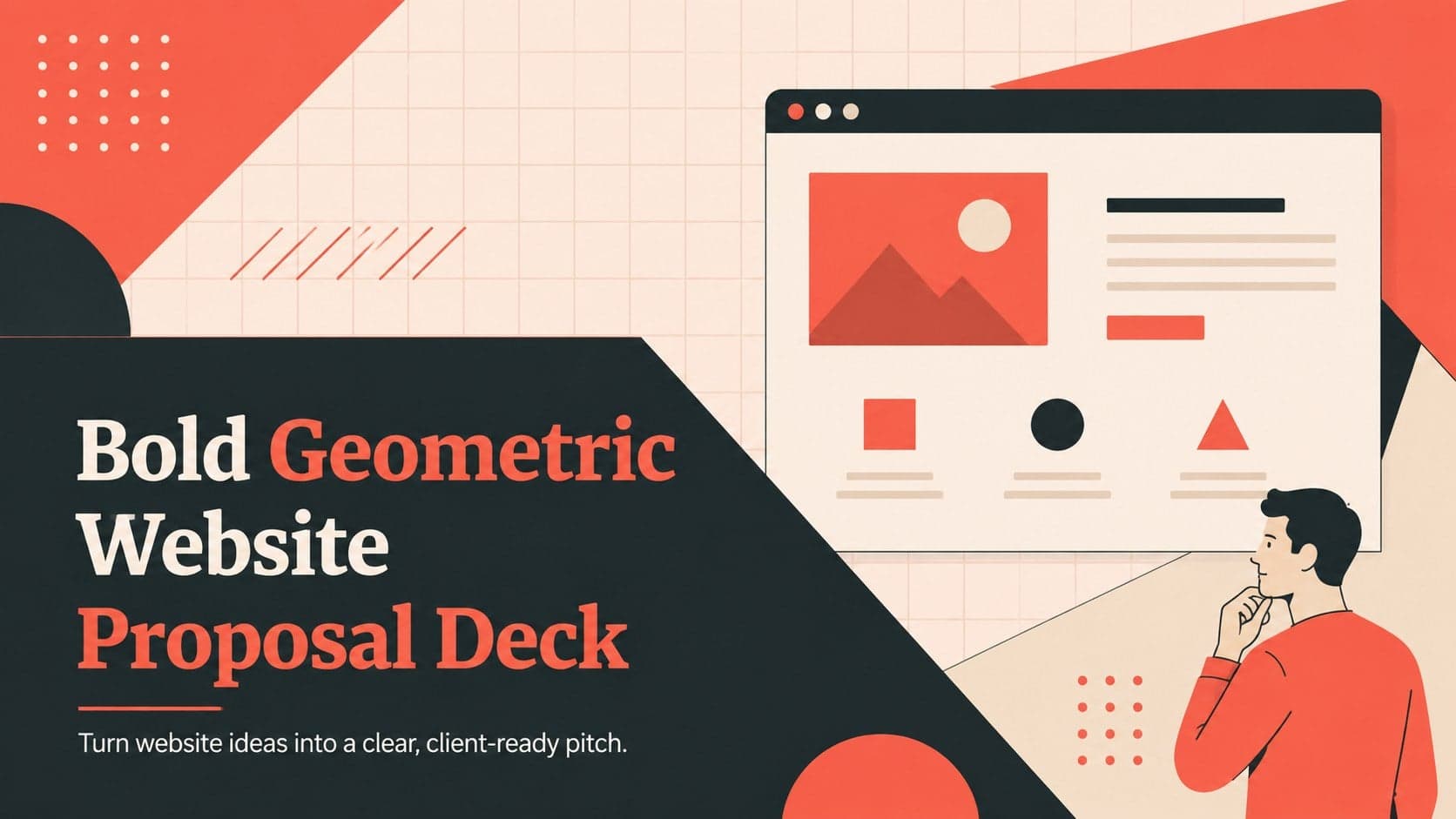 Bold Geometric Website Proposal Deck preview