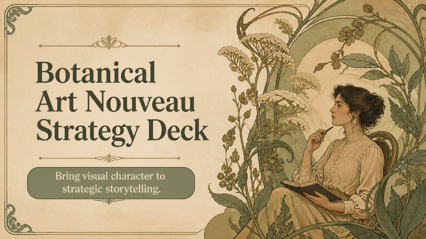 Botanical Art Nouveau Strategy Deck preview