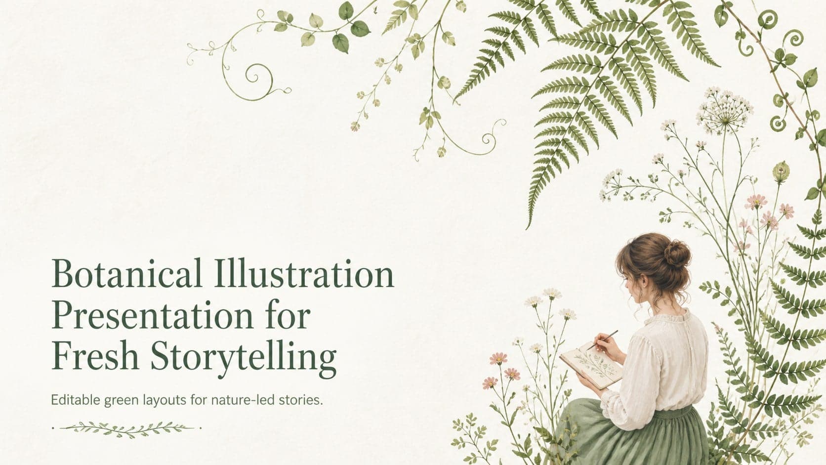 Botanical Illustration Presentation for Fresh Storytelling preview