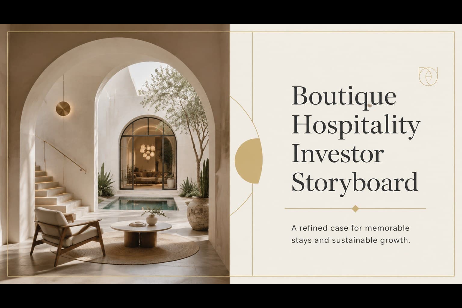 Boutique Hospitality Investor Storyboard preview