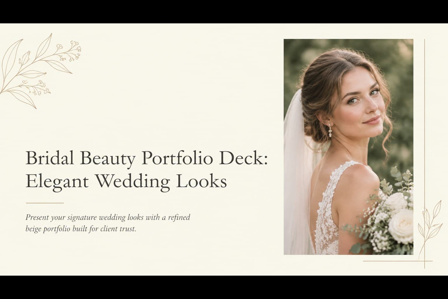 Bridal Beauty Portfolio Deck: Elegant Wedding Looks preview