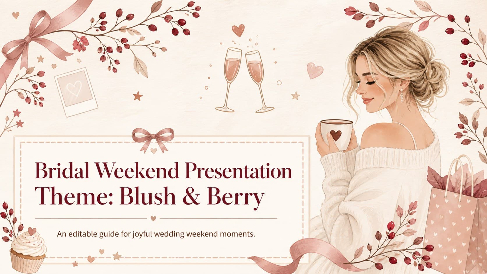 Bridal Weekend Presentation Theme: Blush & Berry preview
