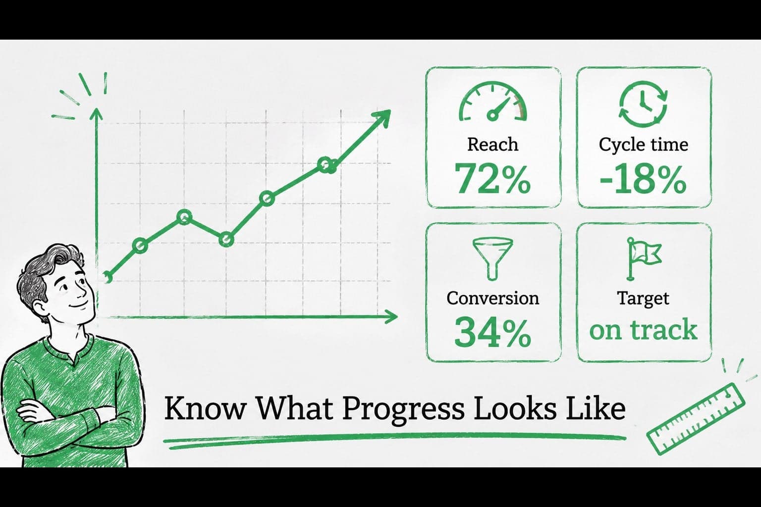 Performance metrics slide displaying key indicators in chart-ready business strategy layouts.