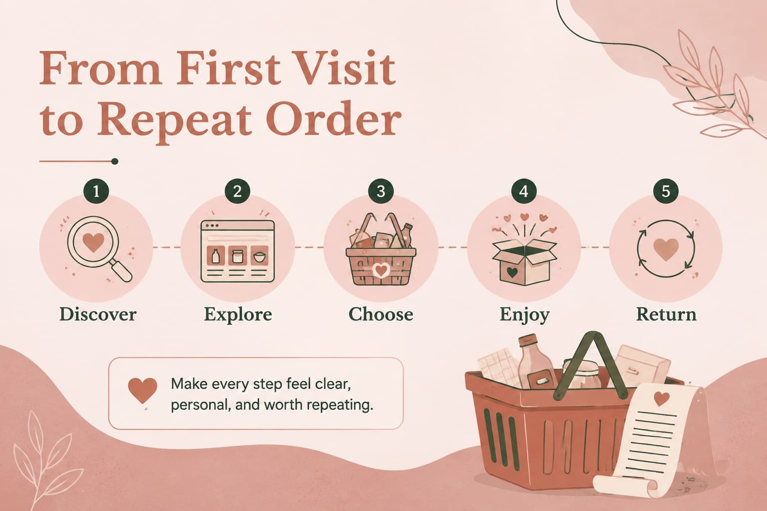 Customer journey slide for a food retail operations presentation.