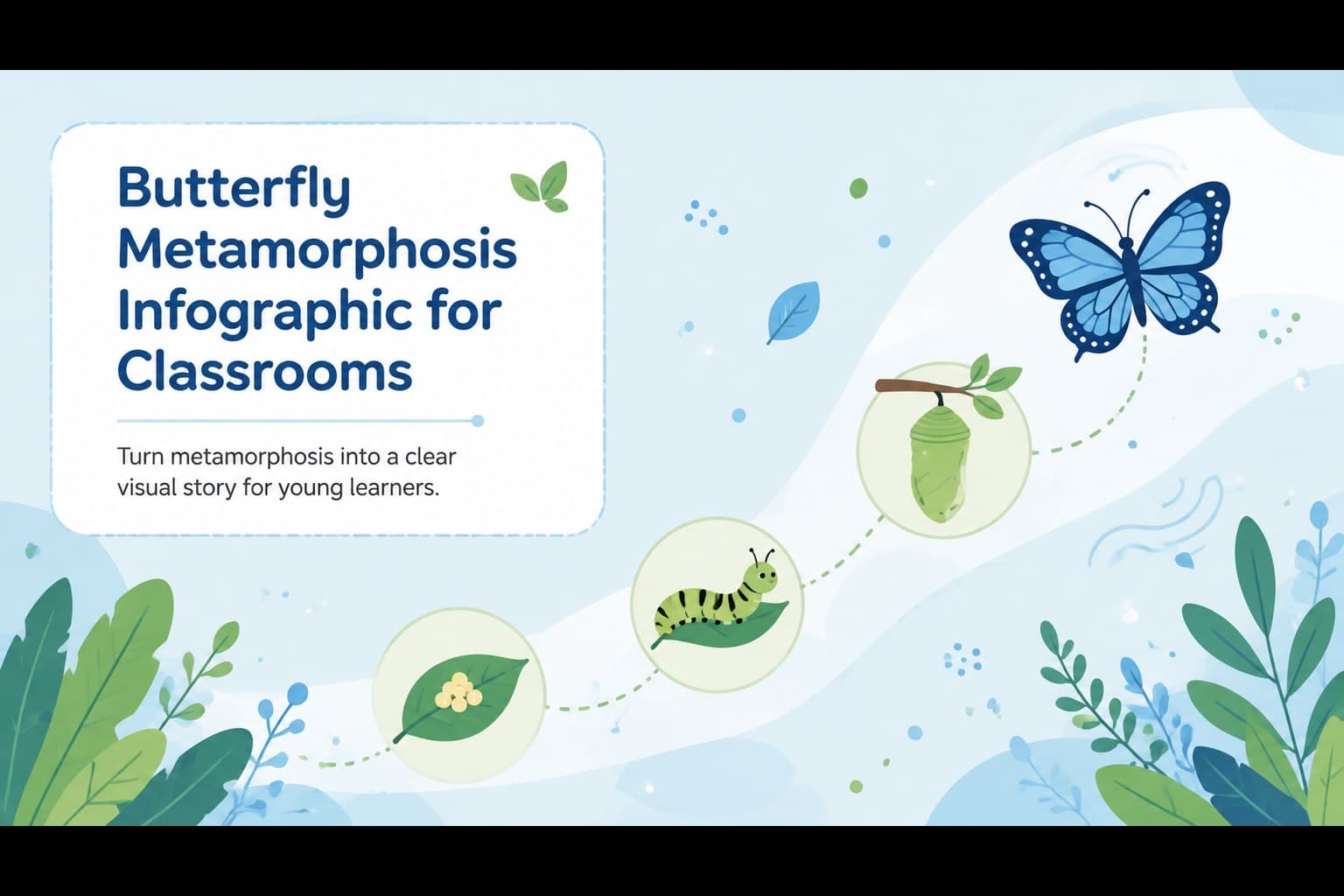 Butterfly Metamorphosis Infographic for Classrooms preview
