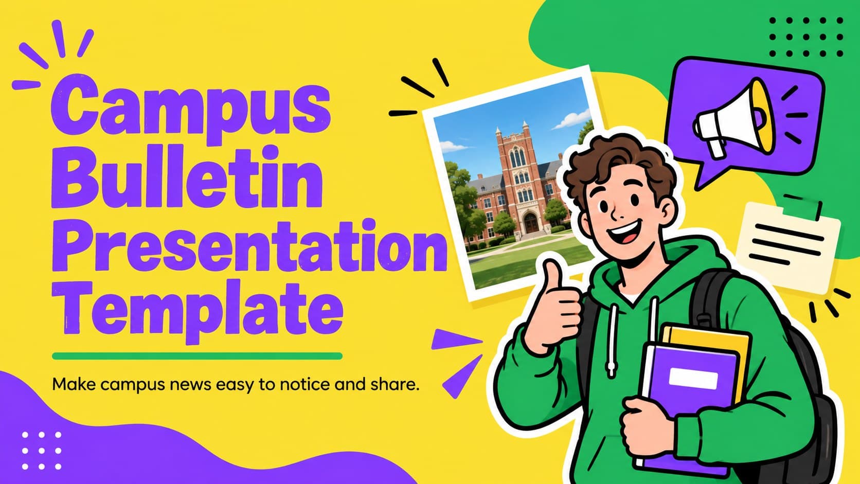 Campus Bulletin Presentation Template preview