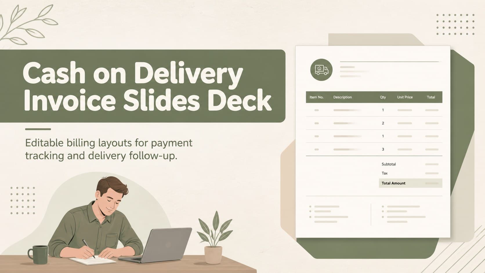 Cash on Delivery Invoice Slides Deck preview