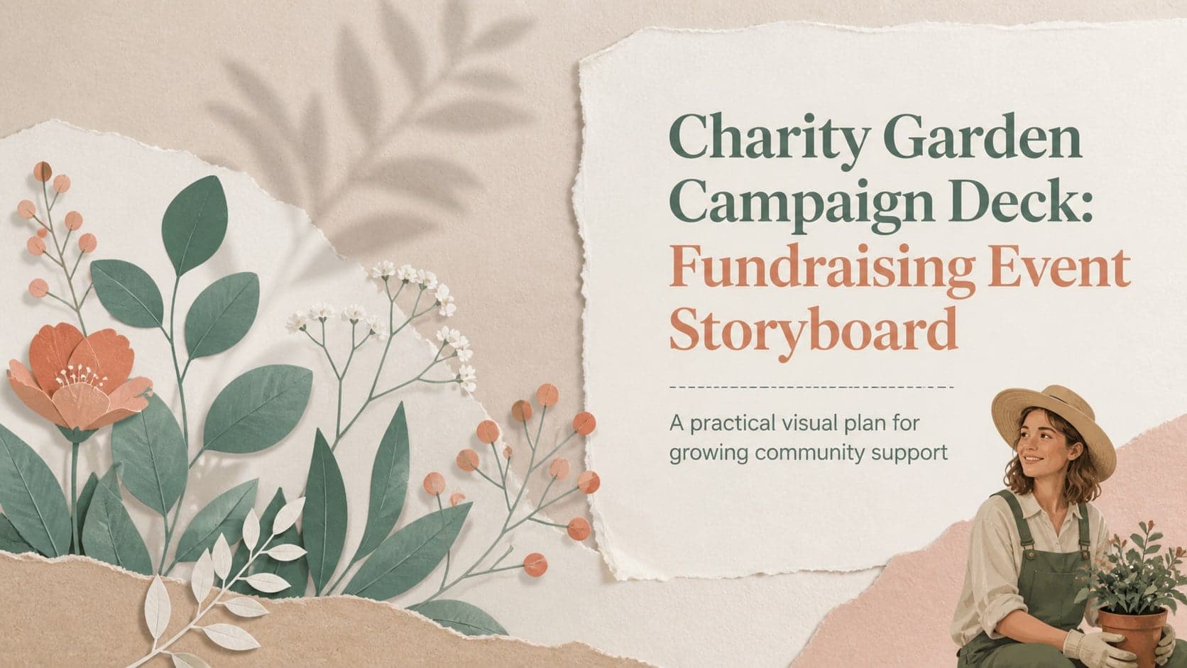 Charity Garden Campaign Deck: Fundraising Event Storyboard preview