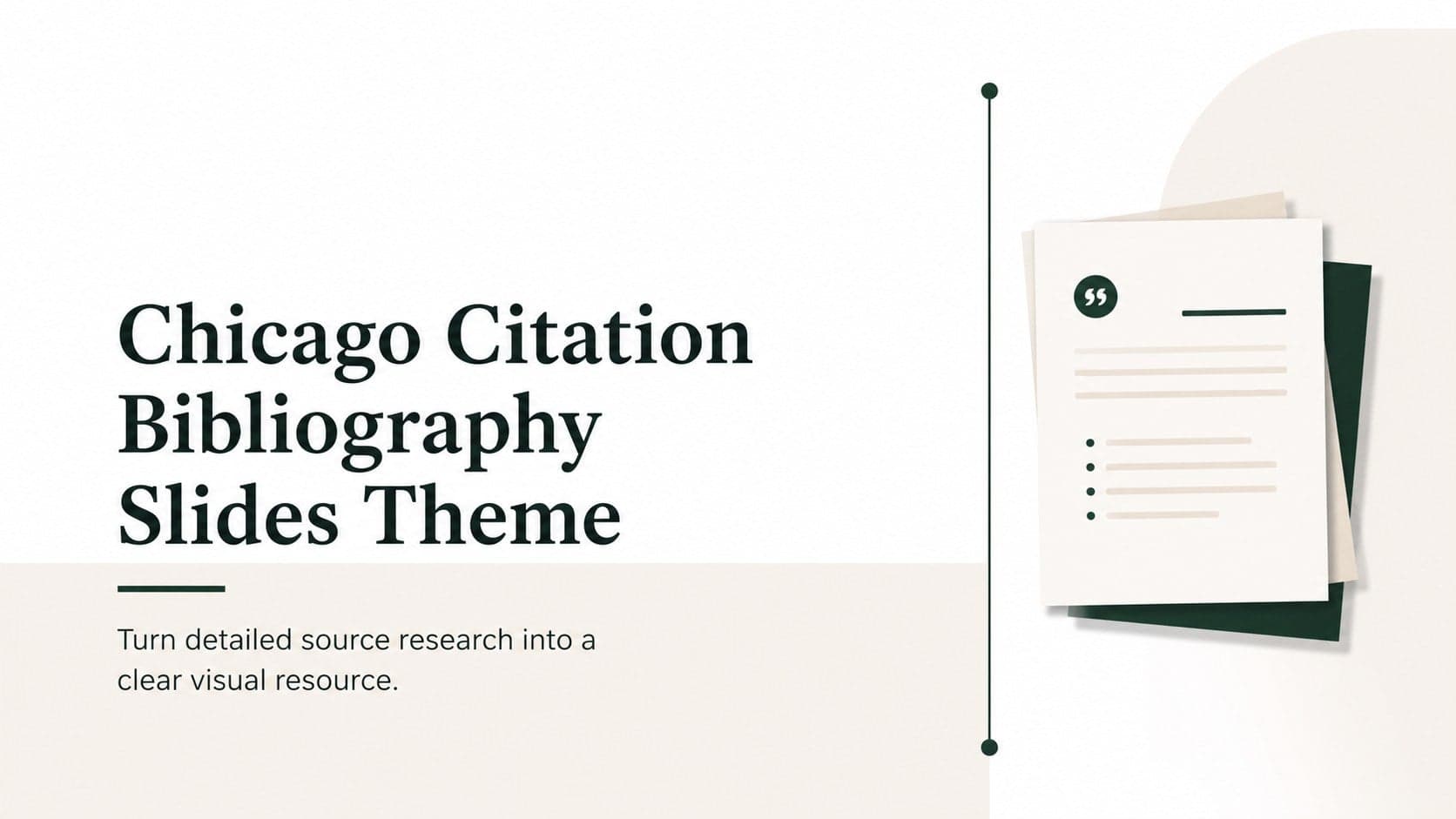 Chicago Citation Bibliography Slides Theme preview