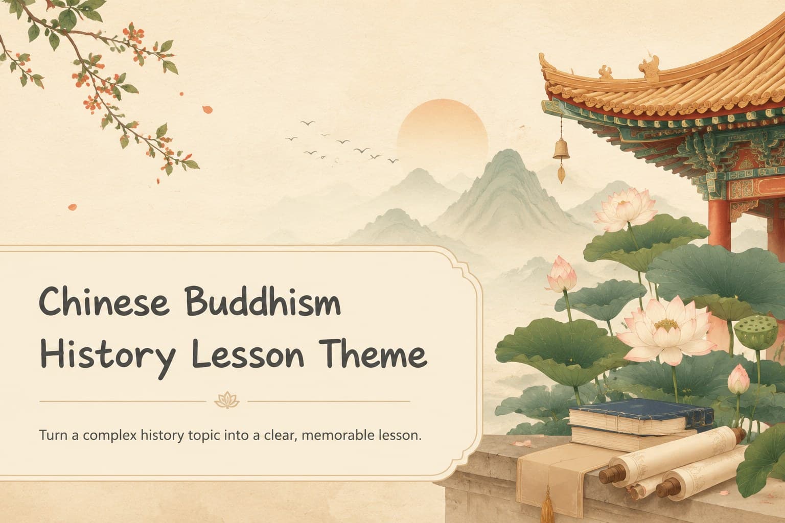 Chinese Buddhism History Lesson Theme preview