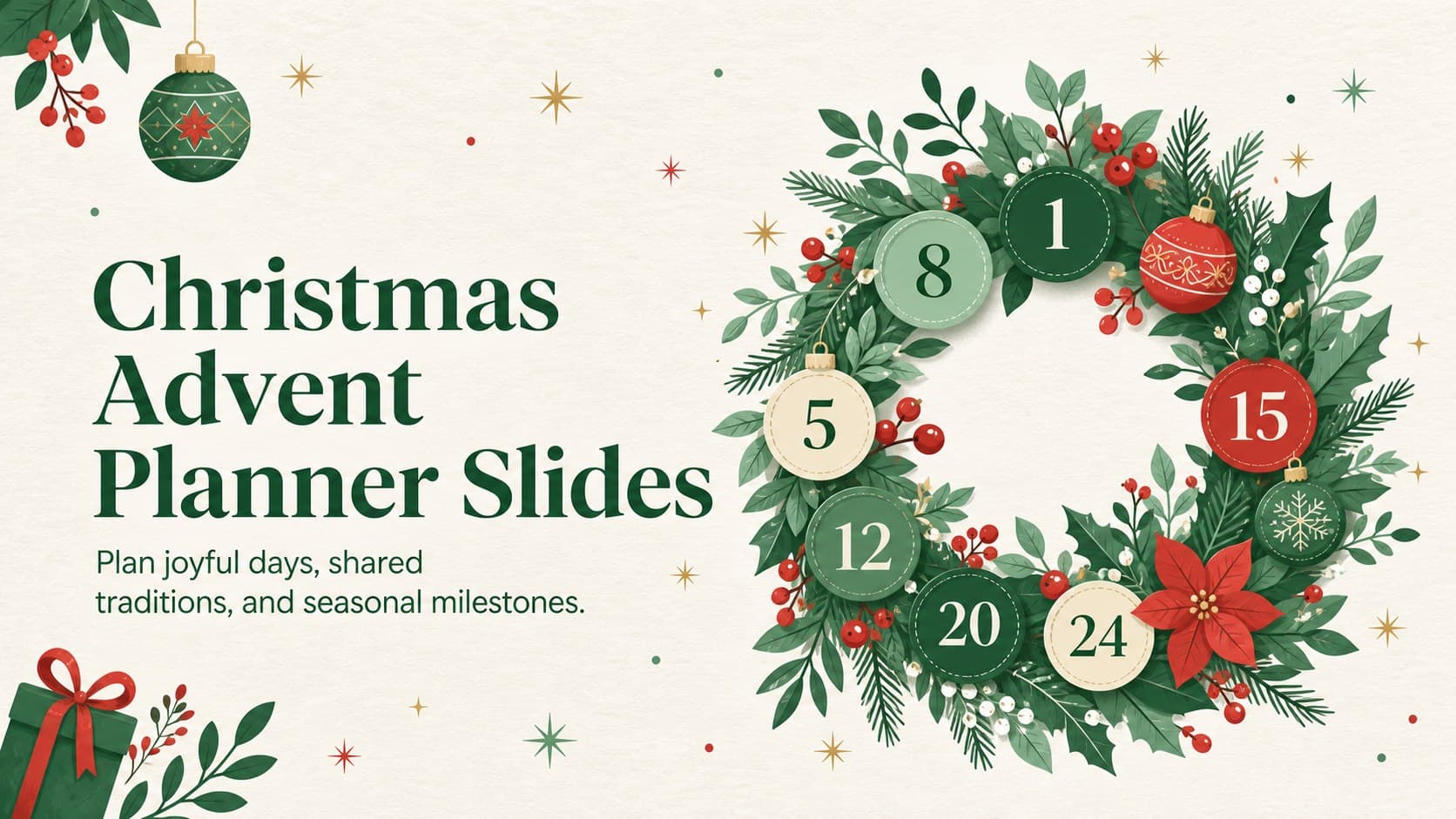 Christmas Advent Planner Slides preview