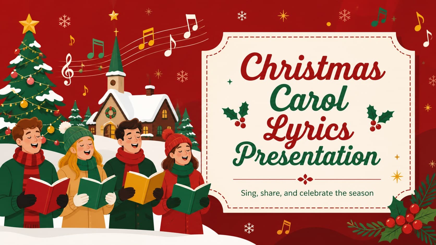 Christmas Carol Lyrics Presentation preview