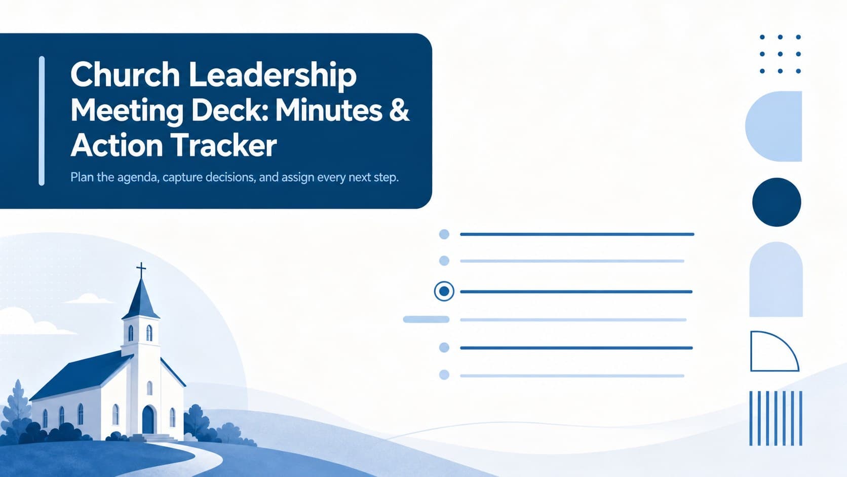 Church Leadership Meeting Deck: Minutes & Action Tracker preview