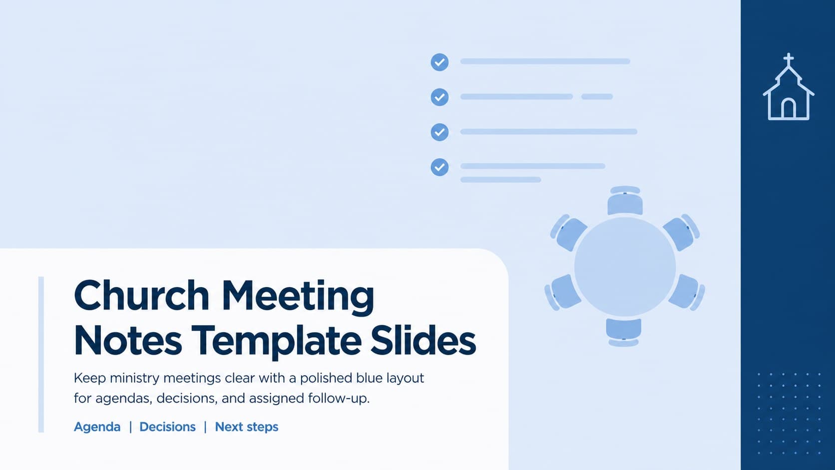 Church Meeting Notes Template Slides preview