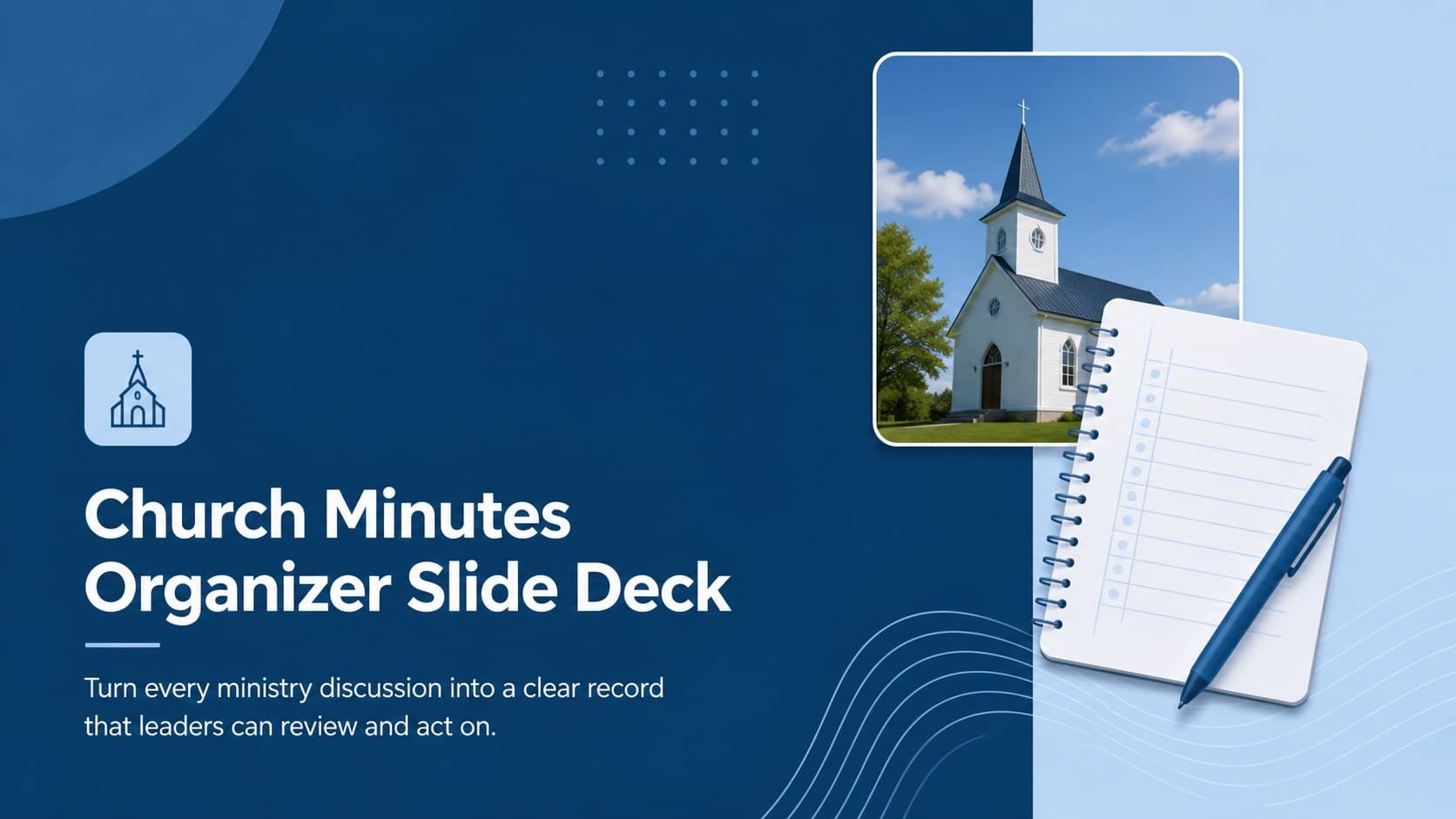Church Minutes Organizer Slide Deck preview
