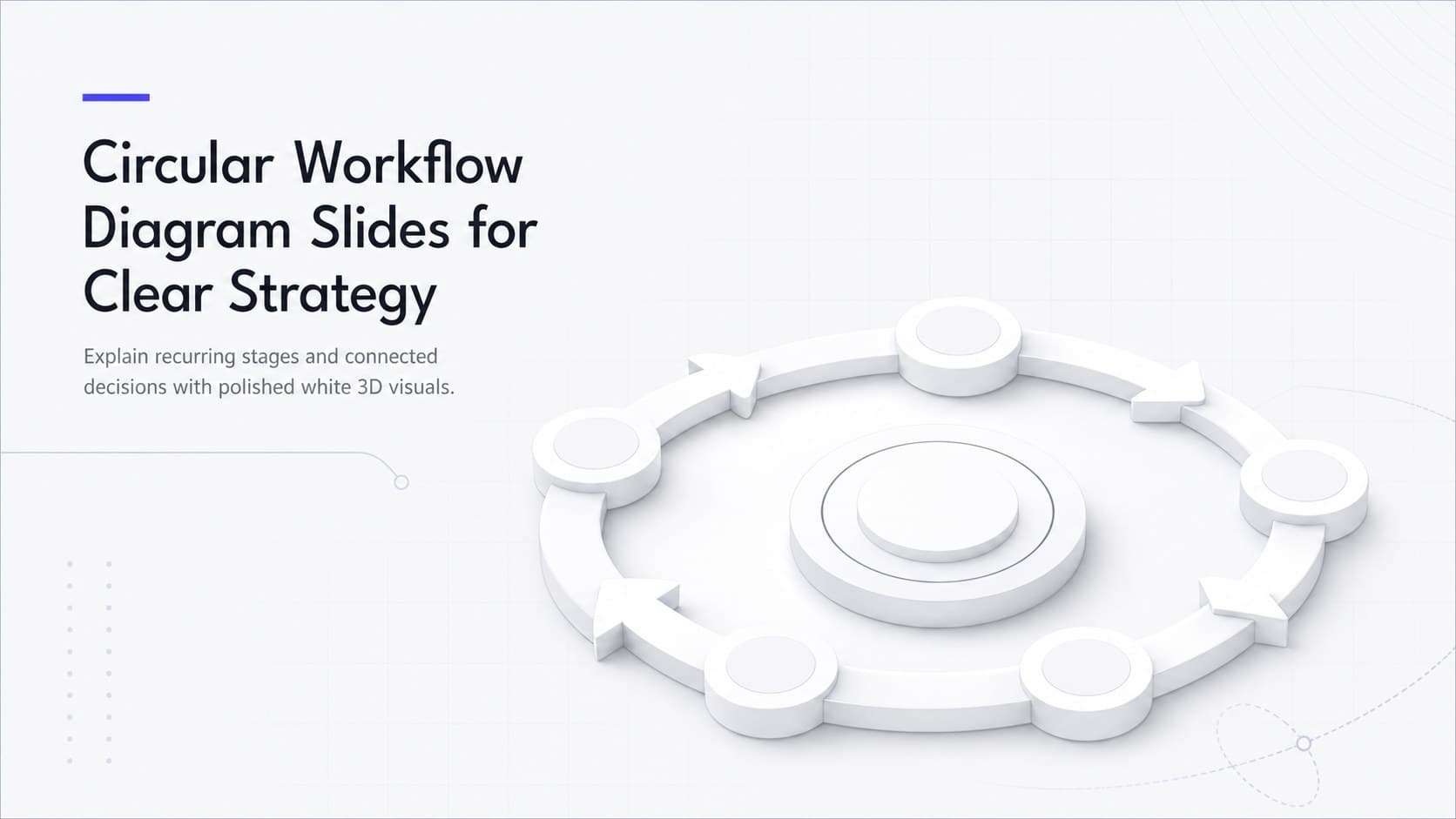 Circular Workflow Diagram Slides for Clear Strategy preview