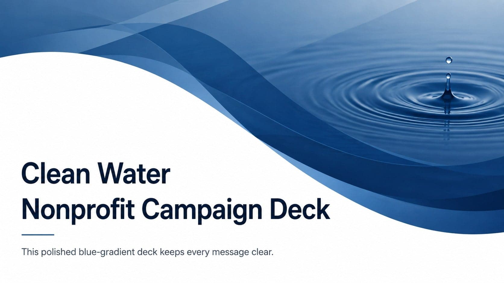 Clean Water Nonprofit Campaign Deck preview