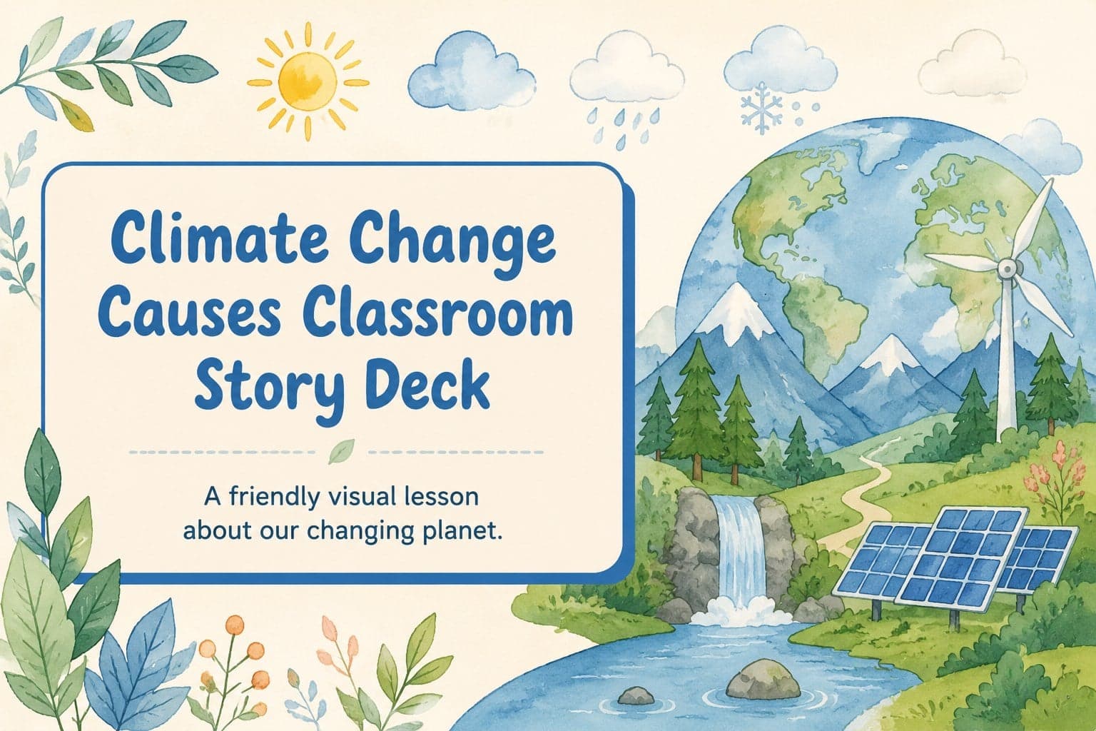 Climate Change Causes Classroom Story Deck preview