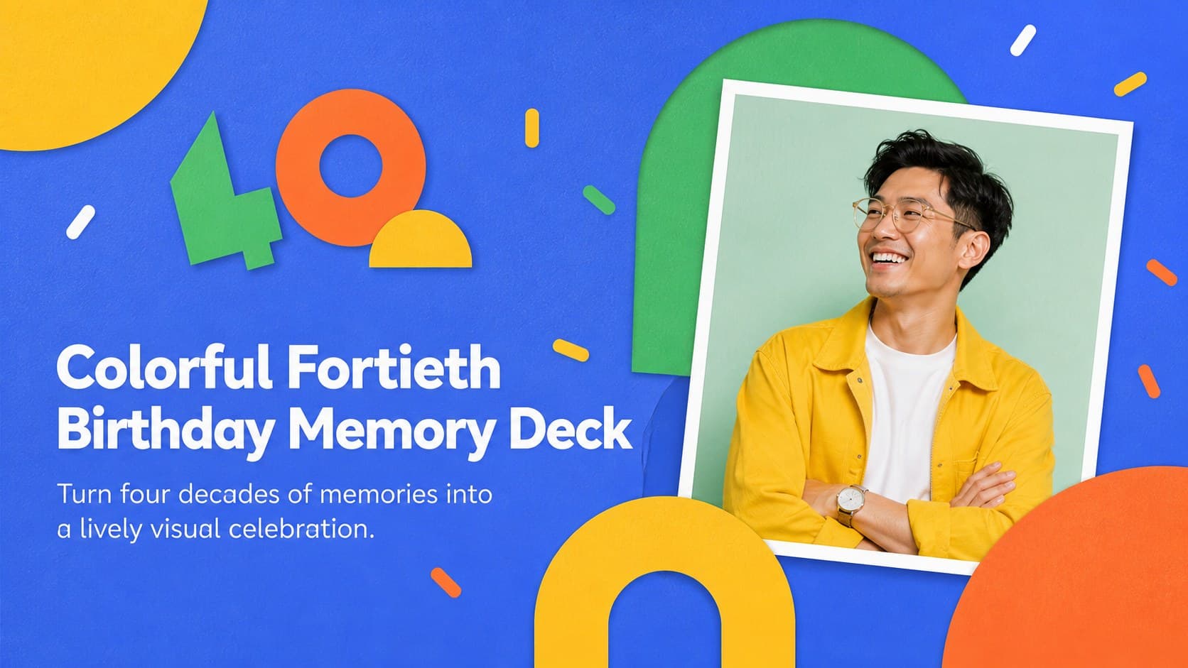Colorful Fortieth Birthday Memory Deck preview