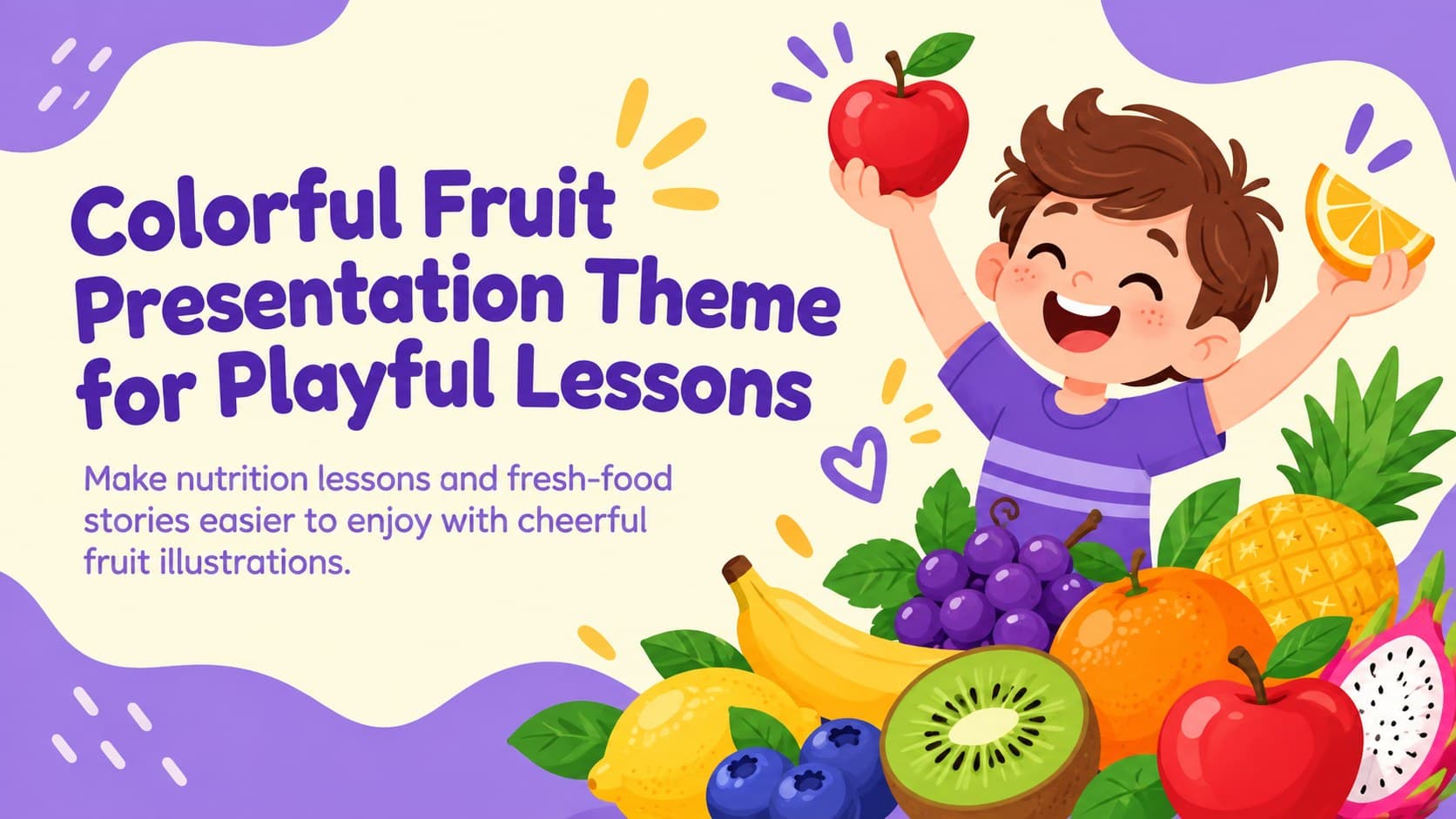 Colorful Fruit Presentation Theme for Playful Lessons preview