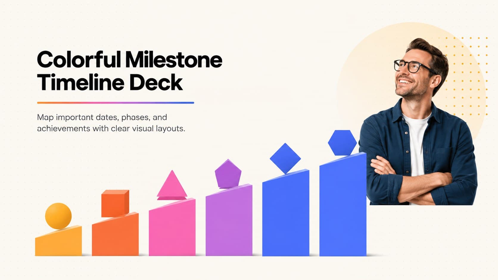 Colorful Milestone Timeline Deck preview