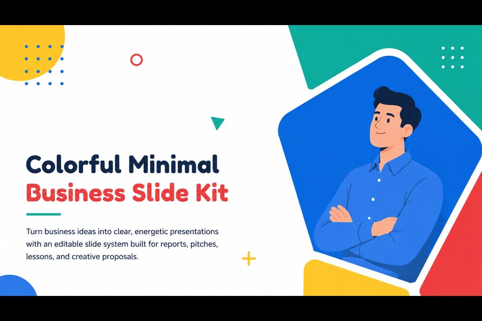 Colorful Minimal Business Slide Kit preview