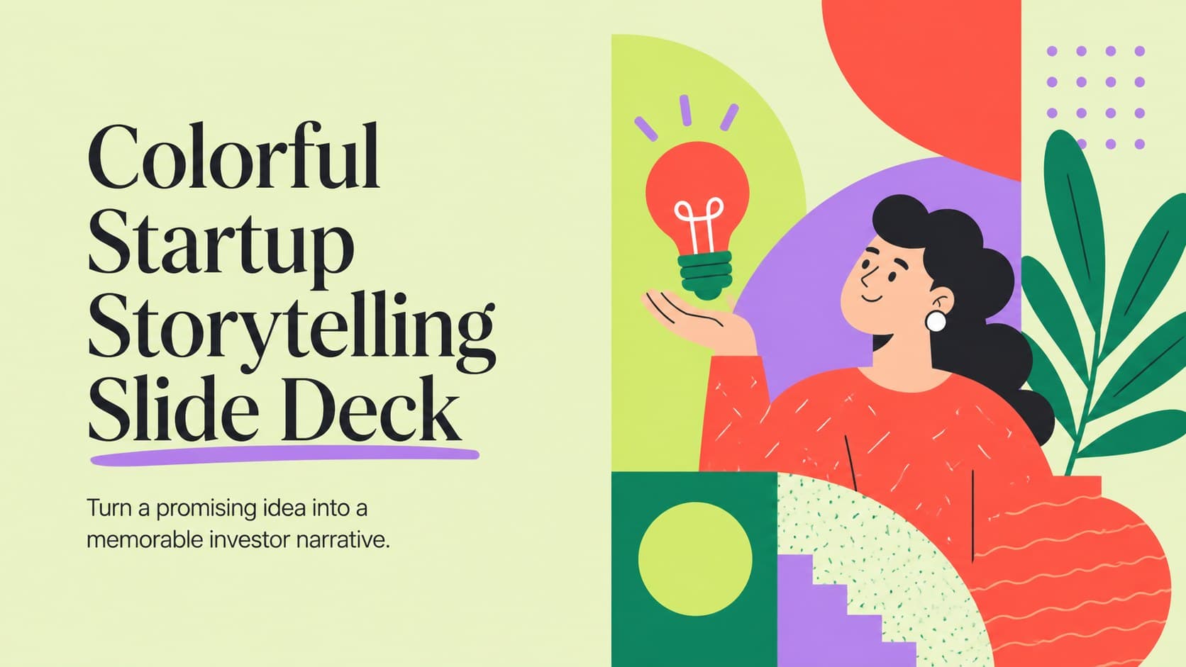 Colorful Startup Storytelling Slide Deck preview