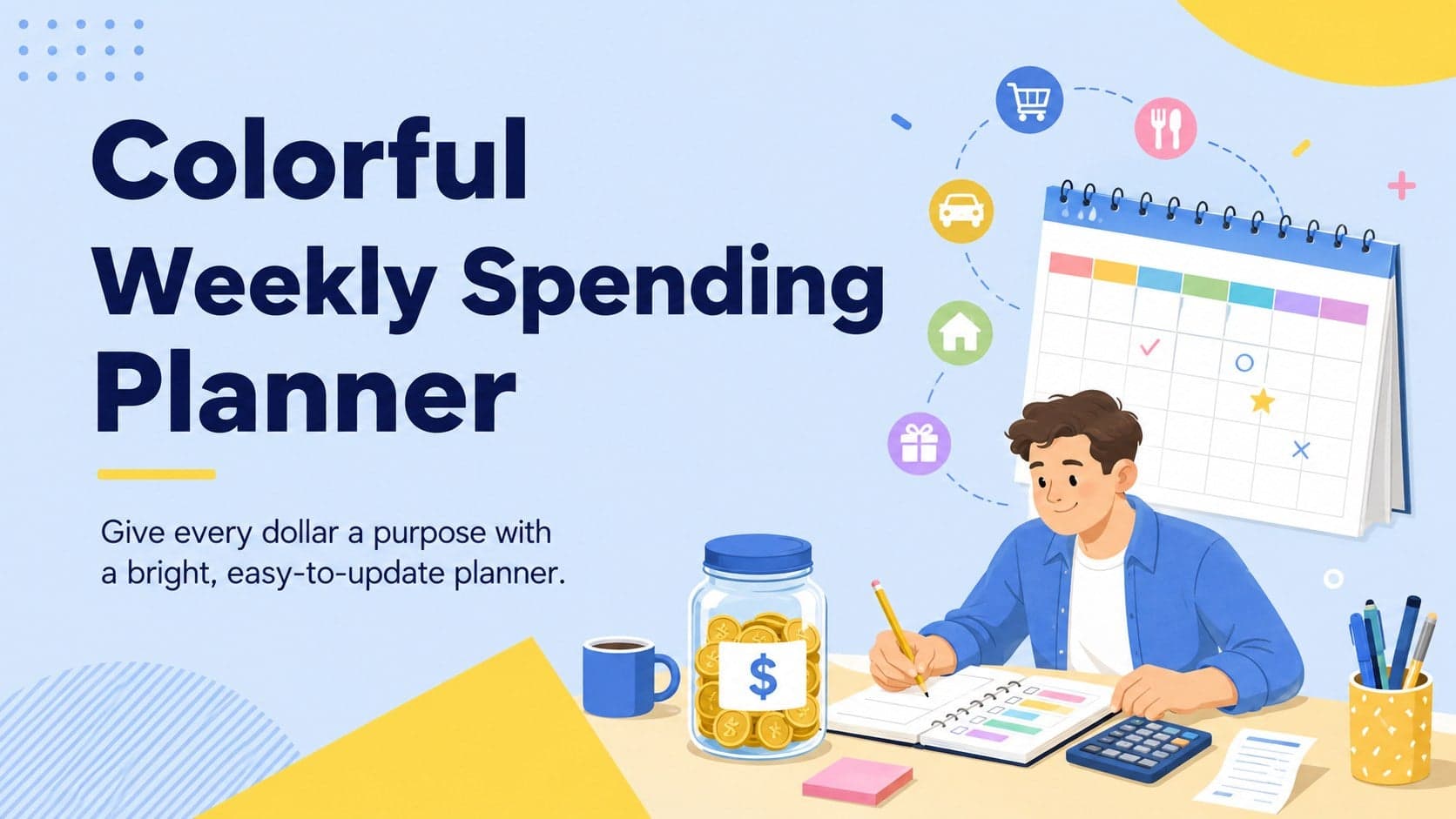 Colorful Weekly Spending Planner preview